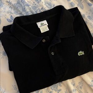 Black Men’s Lacoste Classic Cotton Polo Shirt Size EU 8 US XL